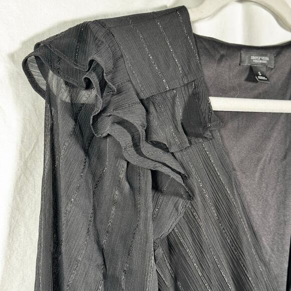 Simply Vera Vera Wang Blouse Size S Whimsygoth Flowy Romantic - Picture 3 of 7